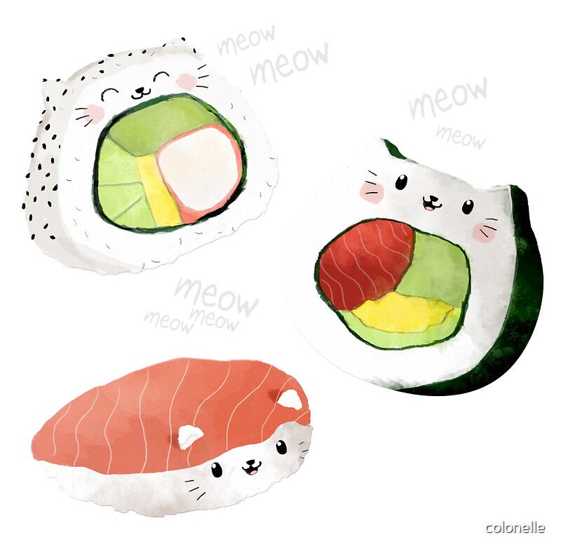 "Cute Sushi Rolls" by colonelle | Redbubble