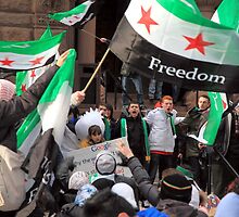 Syrian Demonstrators by Valentino Visentini