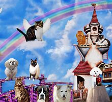RAINBOW BRIDGE PILLOW IN REMBRANCE FOR THE LOVE OF OUR PRECIOUS ANIMALS WHO HAVE GONE BUT NEVER FROM OUR HEARTS AND THOUGHTS by ✿✿ Bonita ✿✿ ђєℓℓσ
