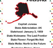 Alaska State Fact Poster by ValeriesGallery