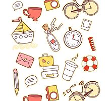 Cartoon traveling elements by olarty