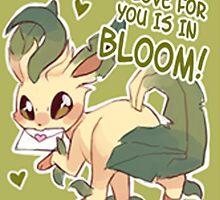 Leafeon Love by CutestPikachu