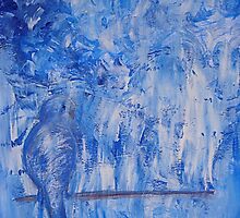 haiku bird: blue by Erika .