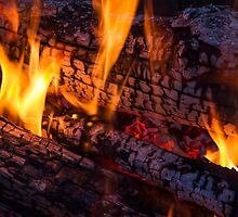 Wood Fire by Kenneth Keifer