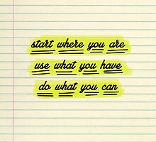 Start Where You Are by WorldSchool