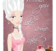 Poster with queen Marie Antoinette and cakes by BlueLela