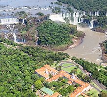 Iguazu Falls (from helicopter) - Brazil by Mathieu Longvert