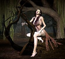 Harpist by Rose Moxon