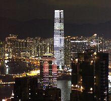 Night on the City III - Hong Kong. by Tiffany Lenoir