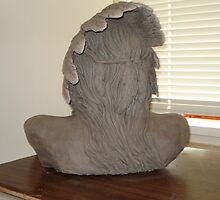 War chief 2 back of head this is just in wet clay by Stephan Kraft