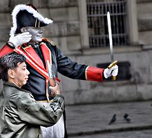 3 doves and the one-legged pedestrian (aka 'The assassination') by Kurt Tutschek