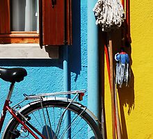 belongings being bicycles brooms and brushes by ragman