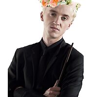 draco with flower crown by sherlokian