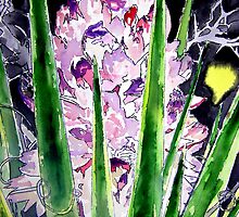 yucca flower watercolor painting art print by derekmccrea