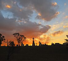 Sunset over Camden Cemetary by George Petrovsky