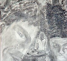 Hunt Family Collage Project, Pencil Sketch by RoyAllen Hunt