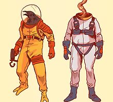 Earthworm Jim & Psycrow by Nathan Anderson