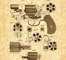 1881 Mason Revolver Firearm Patent - Gun - Revolver by Barry Jones