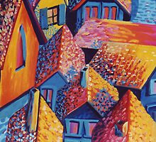 Roof Top Quilt by Jill Mattson