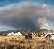 Wildfire Header at Valley Road Fire, Stanley, Idaho by Bass Sears