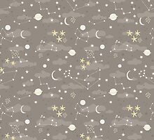 cosmos and stars. sepia by kostolom3000