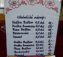 "Drinks menu 2." by John Smith