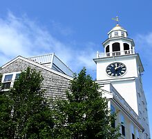 #507 Unitarian Church Clock Tower Of Nantucket by MyInnereyeMike