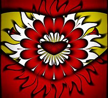 Flower, Heart and Sun by EleandraSouza