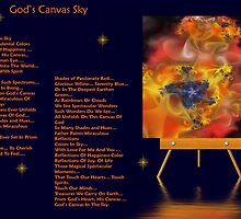 God Canvas Sky Fractal 1 by Amber Elizabeth Fromm Donais