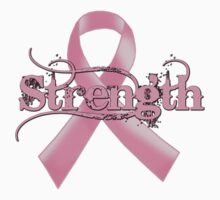 Strength Pink Ribbon by JayBakkerArt