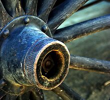 Old West Wagon Wheel by Polly Peacock