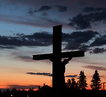 Sunrise over the cemetery by Klaus Offermann
