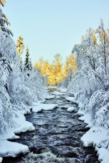 Wintery Stream by MarianaEwa Wintery Stream by MarianaEwa