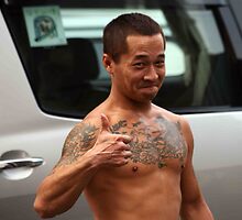 Happy Tats Man by phil decocco