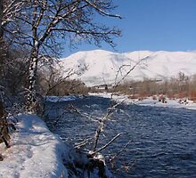 Snowy Naches River by tkrosevear