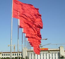 Red Flags - Tiananmen Square, Beijing by Jessica Bawden