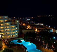Malta Resort Night-time by Alison Cornford-Matheson