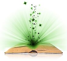 Open book magic on white by Kudryashka
