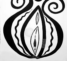 Black Madonna 5 - Madonna & Child by Hermes Ifaraba