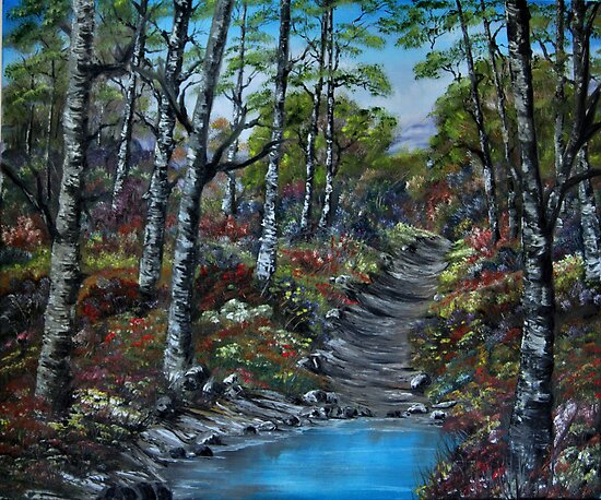 Forest Oil Painting