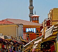 Rhodes Typical Crowded Street - Lets Go Shopping! by Memaa