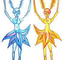 Insect Sisters by cardiocentric