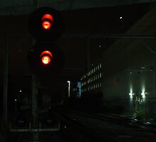 warning lights - Box Hill by thesoftdrinkfactory