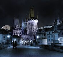 Tryst on Charles Bridge by Stevacek