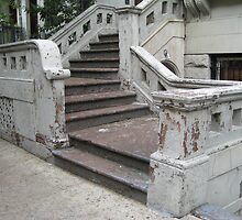 Old Rowhouse Steps by ElyseFradkin