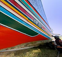 Boat painter - colors of rainbow by afby
