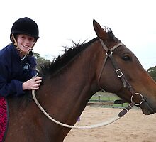 Happy is being with Horses by Alex Gardiner