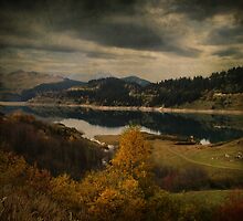 Lac et Barrage de Roselend, Savoie, France by Bob Culshaw