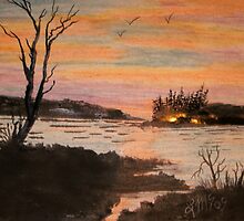 Camp Fire Island by linmarie