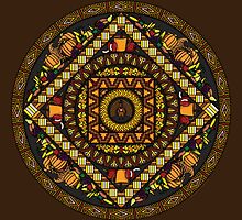 Thanksgiving Icons Mandala by Valerie Hartley Bennett